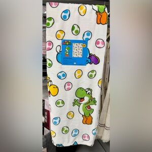 New release yoshi super Mario Nintendo plush blanket throw